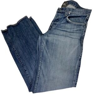 Rock &‎ Republic Bootcut Jeans 33/34x32 Medium Wash Distressed Hem Denim